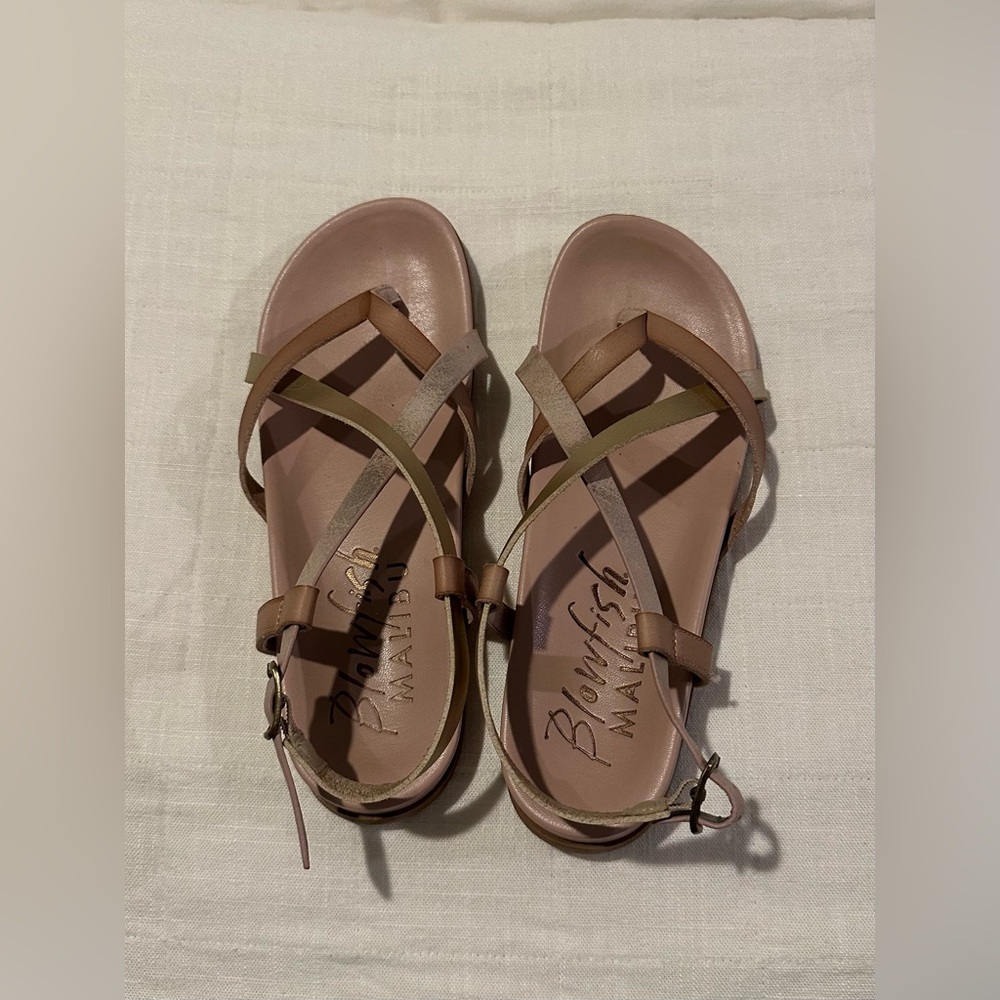 Blowfish Malibu Camden Sandal, Rose Gold and Mauve, size 8.5